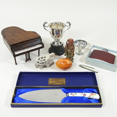 Lot 2 - A small silver trophy cup