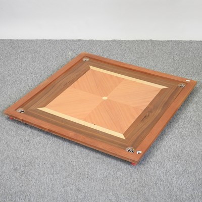 Lot 149 - An Indian wooden Carrom games board