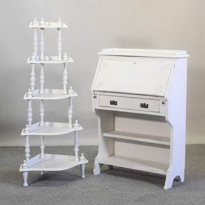 Lot 92 - A white painted bureau