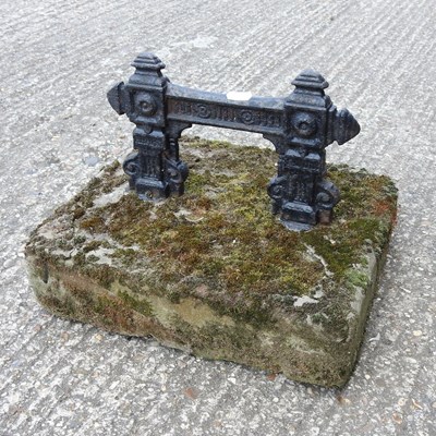 Lot 383 - A cast iron boot scraper