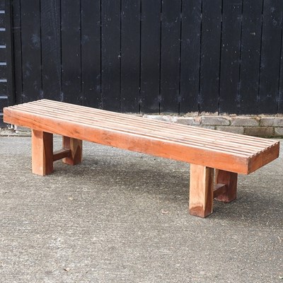 Lot 336 - A hardwood bench