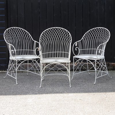 Lot 301 - Three garden armchairs
