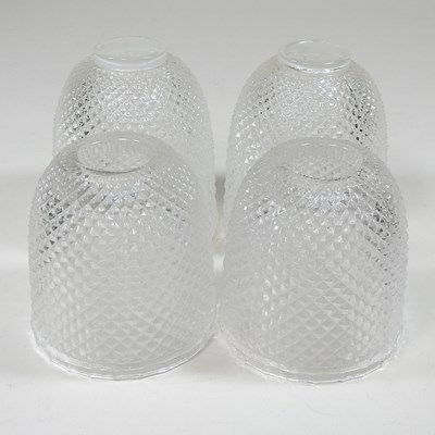 Lot 120 - Two pairs of Cricklite lamp glass shades