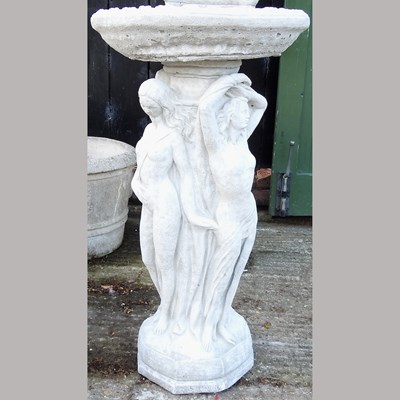 Lot 313 - A bird bath