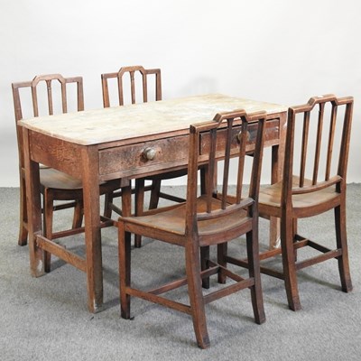Lot 107 - A antique pine work table