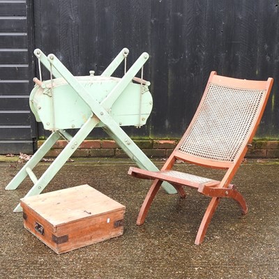 Lot 32 - A 19th century folding plantation chair