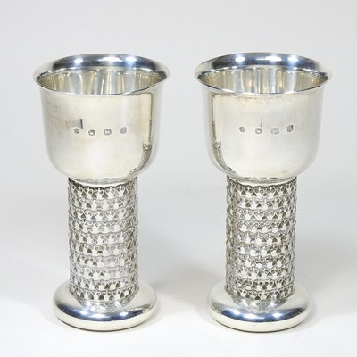 Lot 58 - A pair of silver goblets