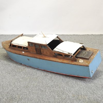 Lot 317 - A mid 20th century painted wooden boat