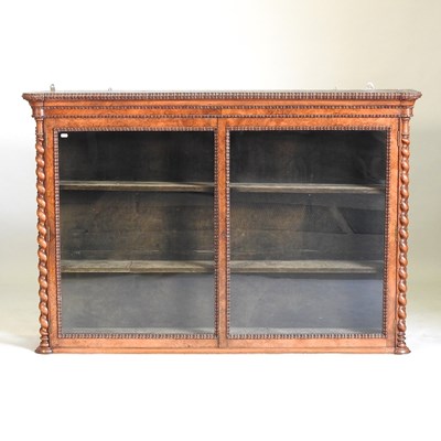 Lot 52 - A Victorian walnut display cabinet