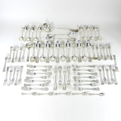 Lot 45 - A Victorian Scottish silver table service