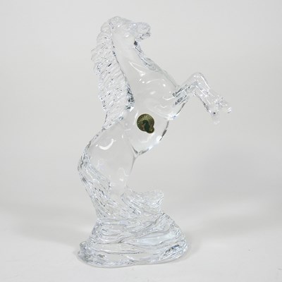 Lot 113 - A Waterford crystal model of a horse rearing