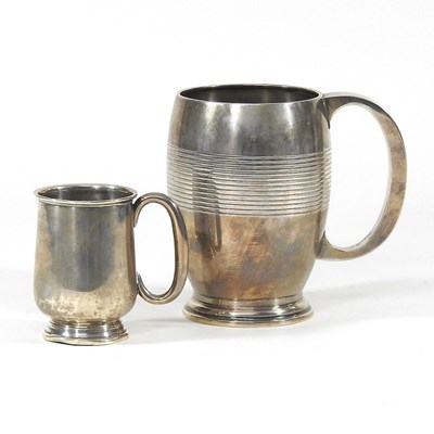 Lot 67 - Two silver mugs