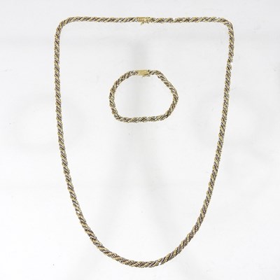 Lot 294 - An 18 carat necklace and bracelet