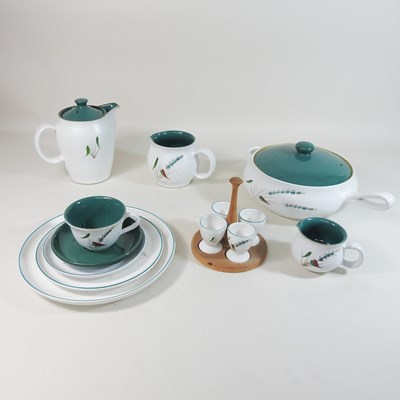 Lot 124 - An extensive Denby Greenwheat pattern part dinner service