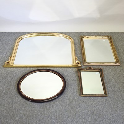Lot 146 - A modern gilt framed overmantel mirror
