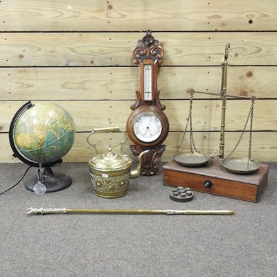 Lot 107 - A set of 19th century brass balance scales