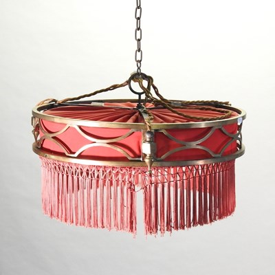 Lot 108 - An early 20th century brass billiard table light