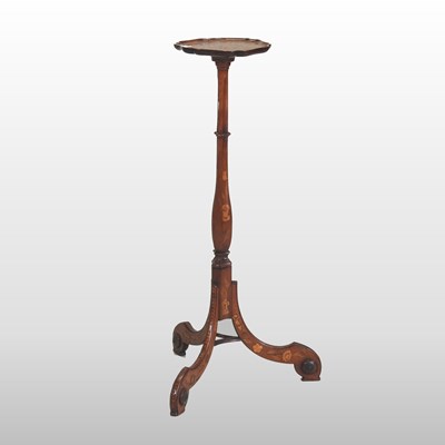 Lot 115 - A 19th century Dutch marquetry torchere