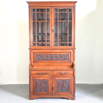 Lot 96 - A large Victorian secretaire bookcase