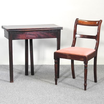 Lot 484 - A George III tea table and chair