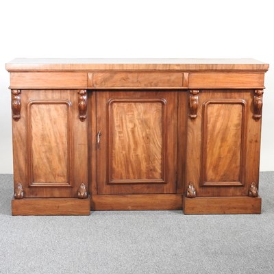 Lot 494 - A Victorian mahogany inverted breakfront sideboard