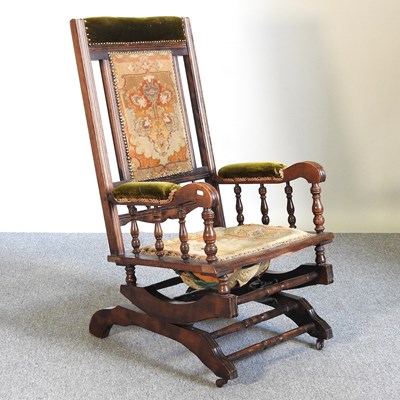Lot 492 - A 19th century rocking chair