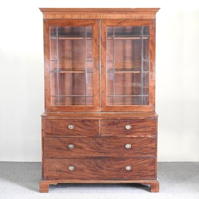 Lot 525 - A George III cabinet bookcase