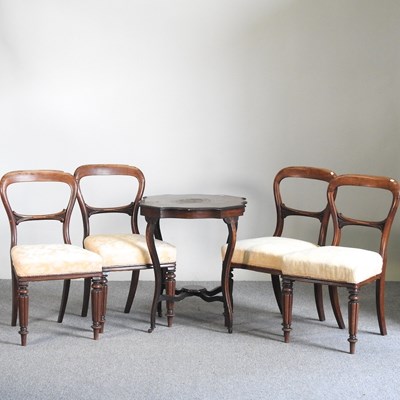 Lot 111 - A set of four Victorian dining chairs