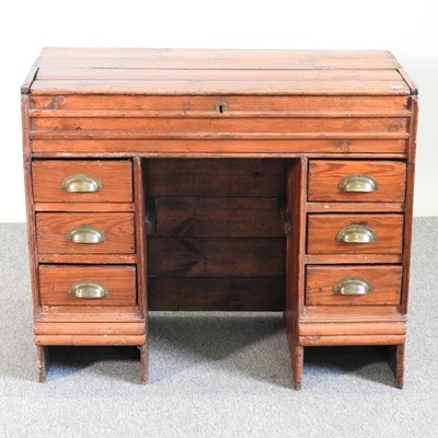 Lot 5 - An antique pine desk