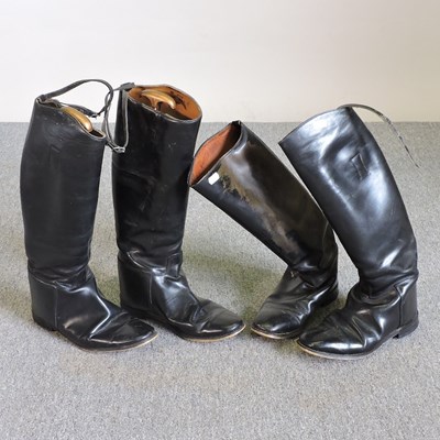 Lot 467 - Two pairs of leather riding boots