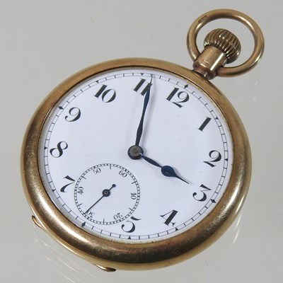 Lot 1 - An early 20th century 9 carat gold cased open faced pocket watch