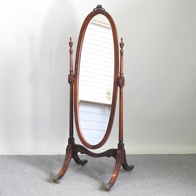 Lot 101 - A modern cheval mirror