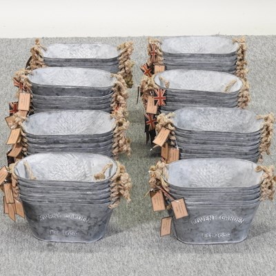 Lot 81 - A set of galvanized metal planters