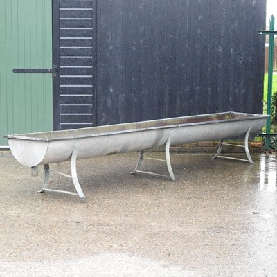 Lot 7 - A galvanised feed trough