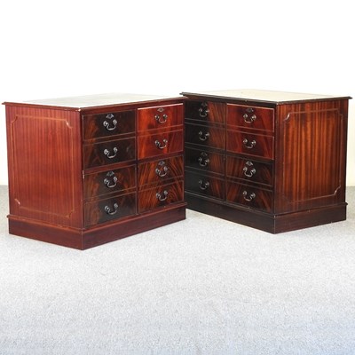 Lot 59 - A reproduction mahogany filing cabinet, with a...