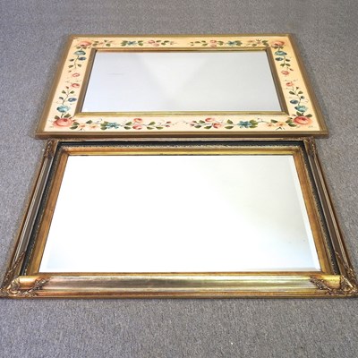 Lot 771 - A painted wall mirror, 93 x 123cm overall,...
