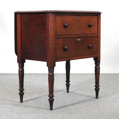Lot 426 - A George IV mahogany side table, with a hinged...