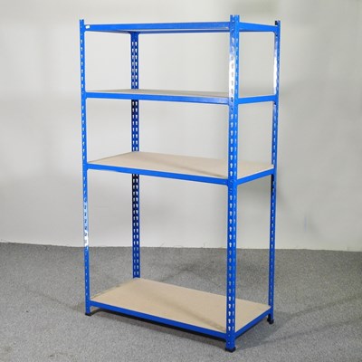 Lot 630 - A metal shelving unit
