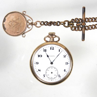 Lot 187 - An early 20th century Elgin open faced pocket...