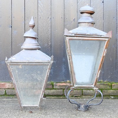 Lot 642 - A large 19th century copper lantern, 100cm...