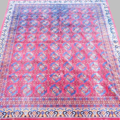 Lot 92 - A large Persian carpet, with all over diamonds,...