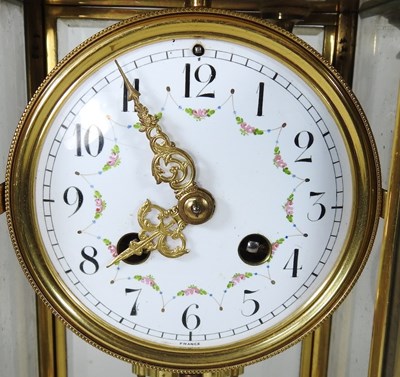 Lot 36 - A 19th century French marble three piece clock...