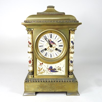 Lot 92 - An early 20th century French brass cased...