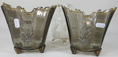 Lot 37 - An early 20th century glass jug, enamelled...
