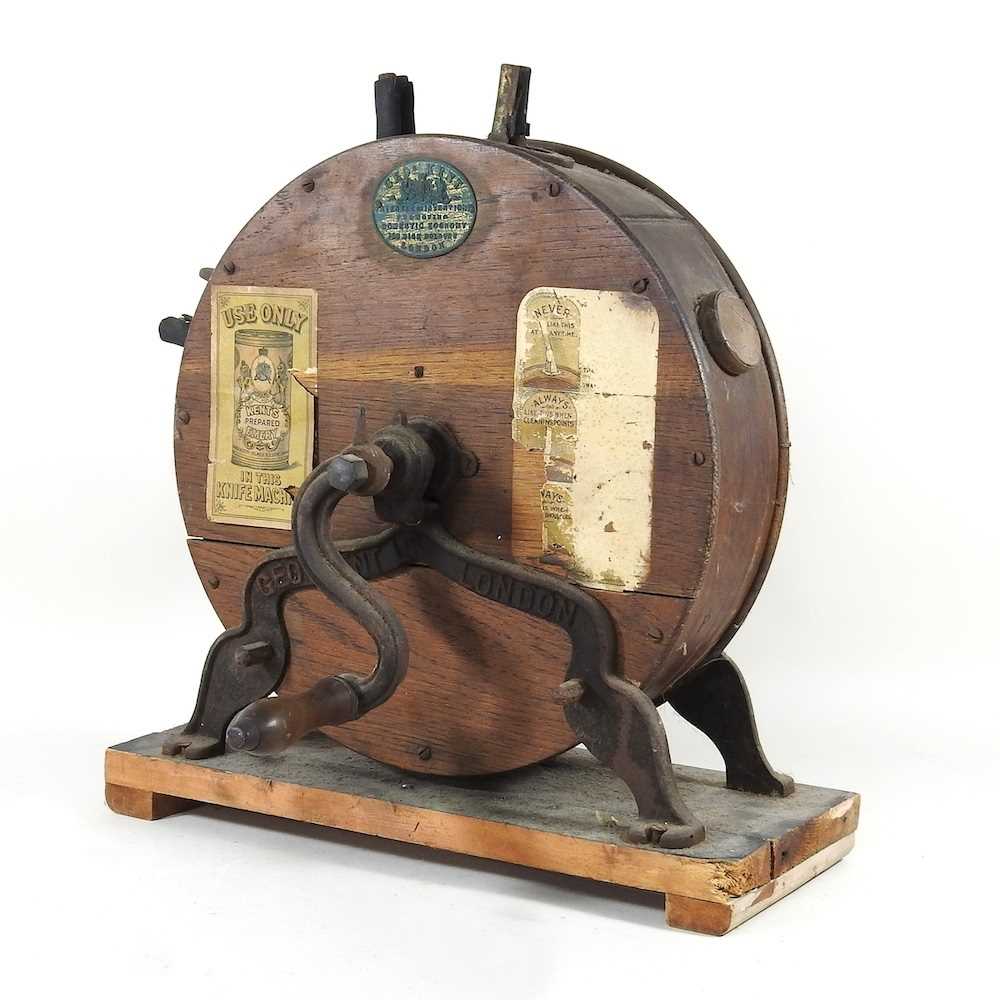 Lot 9 - A Victorian knife sharpener, labelled for...