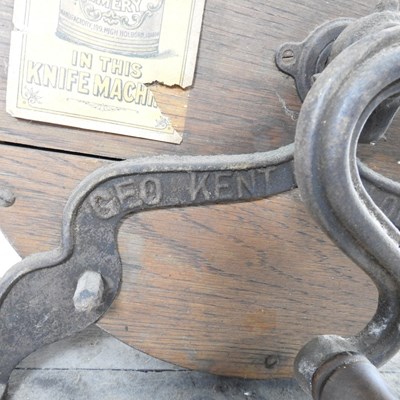 Lot 9 - A Victorian knife sharpener, labelled for...