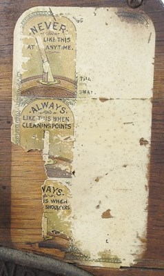 Lot 9 - A Victorian knife sharpener, labelled for...