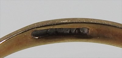 Lot 151 - A 9 carat gold diamond ring, 2.6g, size M,...