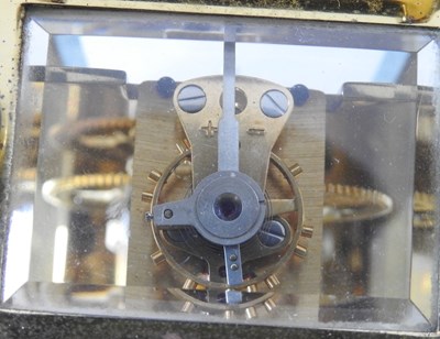 Lot 101 - An early 20th century brass cased carriage...