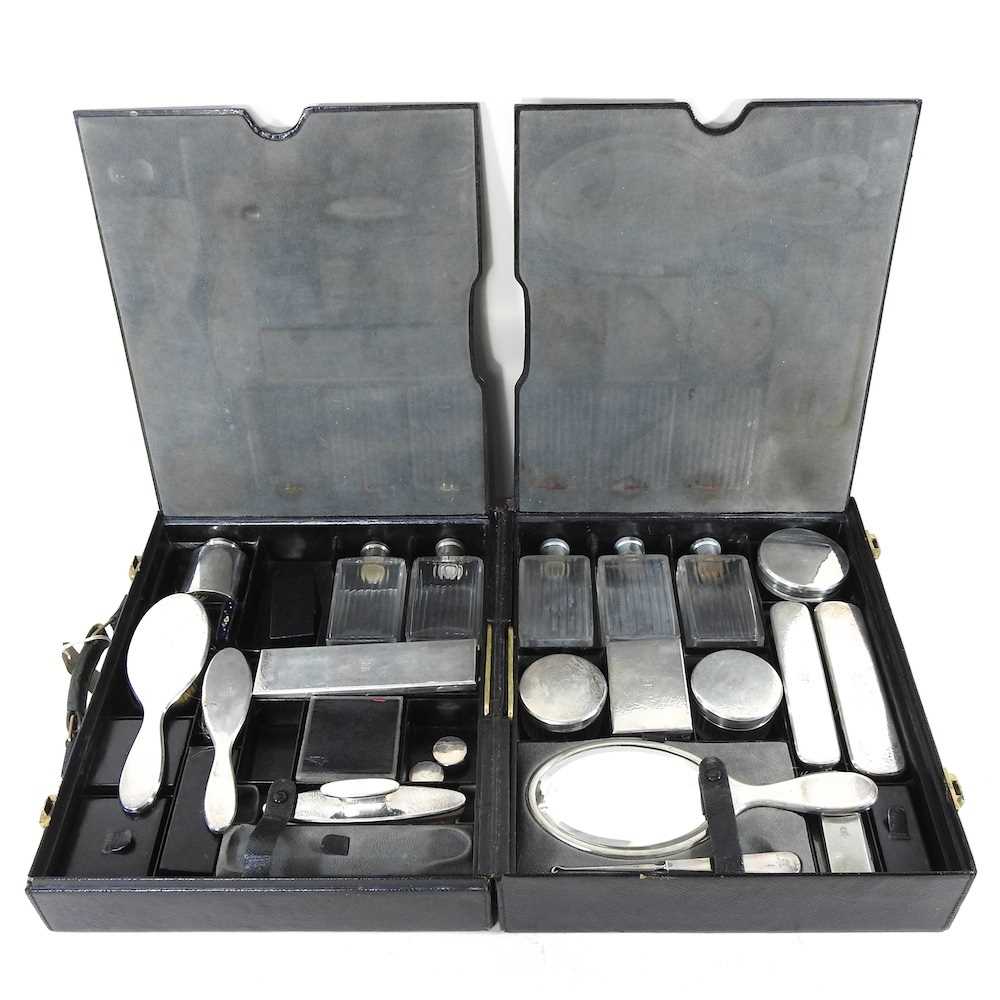 Lot 45 - An early 20th century French silver travelling...